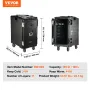 Isoleret madpanebærer, 109 QT Hot Box til catering, LLDPE Food