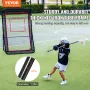 Lacrosse Rebounder for Backyard, 1524 x 2133.6 mm Volleyball Bounce Back Net, Pitchback Throwback Baseball Softball Return Train