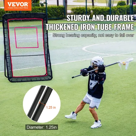 Lacrosse Rebounder for Backyard, 1524 x 2133.6 mm Volleyball Bounce Back Net, Pitchback Throwback Baseball Softball Return Train