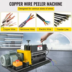 400W Electric Wire Stripping Machine, 1.5-38mm Portable Automatic Wire Stripper, Cable Benchtop Wire Stripping Machine with 10