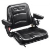 Universal Forklift Seat, Fold Down Tractor Seat with Adjustable Angle Back, Micro Switch, Seatbelt and Armrests, 6.3-13.4 inch