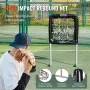 9 Hole Baseball Net, 28"x27" Softball Baseball Training Equipment for Hitting Pitching Practice, Heavy Duty Height Adjustable Tr