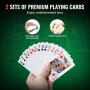 Poker Chip Set, 500-Piece Poker Set, Complete Poker Playing Game Set with Aluminum Carrying Case, 11.5 Gram Casino Chips, Cards,