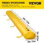Flood Bag, 732 × 50.8 × 30.5 cm, Reusable PVC Water Diversion Tubes, Lightweight with Excellent Waterproof Effect Used for Doorw