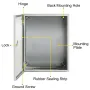 Nema Steel -kabinet, 20 x 16 x 6 '' NEMA 4X stål elektrisk