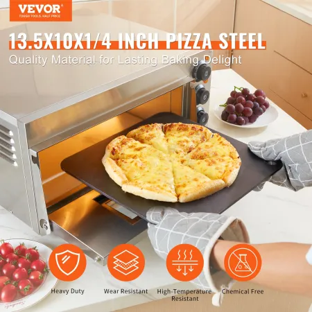 Pizza stål, 13,5 "x 10" x 1/4 "pizza stålplade til ovn