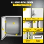 NEMA Steel Enclosure, 50x40x25 cm NEMA 4X Steel Electrical Box, IP66 Waterproof & Dustproof, Outdoor/Indoor Electrical Junction 