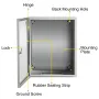 NEMA Steel Enclosure, 50x40x25 cm NEMA 4X Steel Electrical Box, IP66 Waterproof & Dustproof, Outdoor/Indoor Electrical Junction 