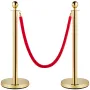 Velvet Ropes and Posts Gold Stanchion 5ft/1,5 m crowd control