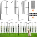 Garden Fence, No Dig Fence 24''(H)x13''(L) Animal Barrier Fence, Underground Decorative Garden Fencing with 2 inch Spike