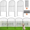 Garden Fence, No Dig Fence 24''(H)x13''(L) Animal Barrier Fence, Underground Decorative Garden Fencing with 2 inch Spike