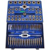 86 PICS Tap and Die Set, Machinist Standard Tapered & Plug Hand Tapping, Cutting, Threading, Forming, and Chasing Thread Kit