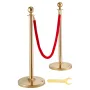 Stanchion Post med fløjlstop, 6-pack crowd control stanchion