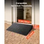 Rubber Threshold Ramp, 4\" Rise Threshold Ramp Doorway, 3 Channels Cord Cover Rubber Solid Threshold Ramp, Rubber Angled Entry R