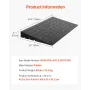 Rubber Threshold Ramp, 4\" Rise Threshold Ramp Doorway, 3 Channels Cord Cover Rubber Solid Threshold Ramp, Rubber Angled Entry R