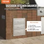 Udendørs køkkenskuffer 16 "W x 21,5" H X 18 "D, Flush Mount