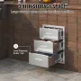 Outdoor Kitchen Drawers 16\" W x 21.5\"" H x 18\"" D, Flush Mount Triple Access BBQ Drawers with Stainless Steel Handle, BBQ Isl