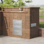 Outdoor Kitchen Drawers 16\" W x 21.5\"" H x 18\"" D, Flush Mount Triple Access BBQ Drawers with Stainless Steel Handle, BBQ Isl