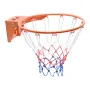 Basketball Rim, Wall Door Mounted Basketball Hoop, Heavy Duty Q235 Basketball Flex Rim Goal Replacement with Net, Standard 18" I