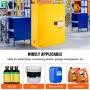 Flammable Safety Cabinet, 128.7 L, Cold-Rolled Steel Flammable Liquid Storage Cabinet, 1095 x 460 x 1273 mm Explosion Proof with