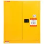 Flammable Safety Cabinet, 128.7 L, Cold-Rolled Steel Flammable Liquid Storage Cabinet, 1095 x 460 x 1273 mm Explosion Proof with