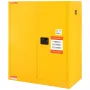 Flammable Safety Cabinet, 128.7 L, Cold-Rolled Steel Flammable Liquid Storage Cabinet, 1095 x 460 x 1273 mm Explosion Proof with