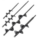 Auger Drill Bits til plantesæt med 4, Garden Auger Drill Bit, Spiral Drill Bit til Post Hole Digger, Pærer Planting & Hules