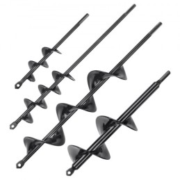 Auger Drill Bits til plantesæt med 4, Garden Auger Drill Bit, Spiral Drill Bit til Post Hole Digger, Pærer Planting & Hules