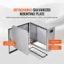 NEMA Stainless Steel Enclosure, 300 x 300 x 200 mm NEMA 4X Steel Electrical Box, IP66 Waterproof & Dustproof, Outdoor/Indoor Ele