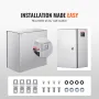 NEMA Stainless Steel Enclosure, 300 x 300 x 200 mm NEMA 4X Steel Electrical Box, IP66 Waterproof & Dustproof, Outdoor/Indoor Ele