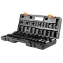 Impact Socket Set 1/2 Inches 26 Piece Impact Sockets, Shallow Socket, 6-Point Sockets, Rugged Construction, CR-V, 1/2 Inches Dri
