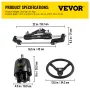 Hydraulic Boat Steering Kit 300HP, Hydraulic Steering Kit Helm Pump, Hydraulic Outboard Steering Kit with 20 Feet Hydraulic Stee