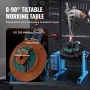 Rotary Welding Positioner 50KG, 0-90° Welding Positioning Turntable Table 0.5-6RPM 120W, with 12.4 Inch 3-Jaw Lathe Chuck & Weld