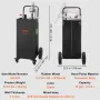 Fuel Caddy, 35 Gallon, Gas Storage Tank on 4 Wheels, with Manual Transfer Pump, Gasoline Diesel Fuel Container for Cars, Lawn Mo