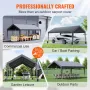 Carport Car Canopy Garage Shelter Tent 3 m x 6 m with 8 Poles for Auto Boats
