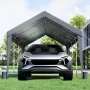 Carport, biloverdækning, garagetelt, 10x20 fod med 8 stænger