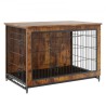 Dog Crate Furniture, 38 inch Wooden Dog Crate with Double Doors, Heavy-Duty Dog Cage End Table with Multi-Purpose Removable