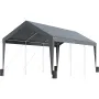 Carport, biloverdækning, garagetelt, 10x20 fod med 8 stænger