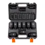1/2 "Drive Impact Socket Set, 9 stykker Deep Socket Set Metric