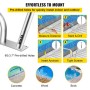 Pool Rail 39x32" Pool Railing 304 Stainless Steel 250LBS Load Capacity Silver Rustproof Pool Handrail Humanized Swimming Pool