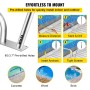 Pool Rail 39x32" Pool Railing 304 Stainless Steel 250LBS Load Capacity Silver Rustproof Pool Handrail Humanized Swimming Pool