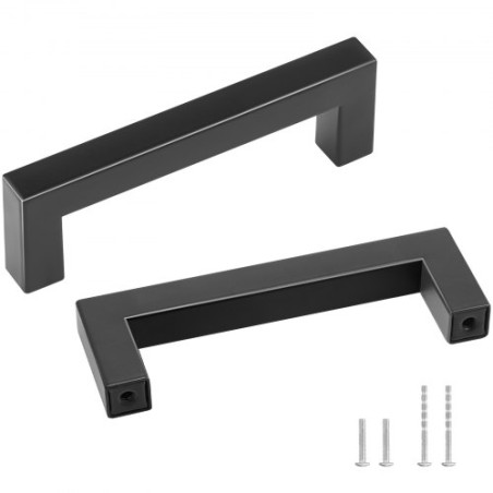 30 Pack Cabinet Pulls, 3,86in / 96 mm Center til Center Slim Square Kitchen Cabinet Skuff, Rustfrit Steel Modern Kitchen