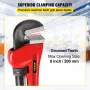 Pipe Wrench, 51 inch, Heavy Duty Cast Iron Straight Plumbing Wrench, Adjustable Plumber Tool for Sink Faucet Toilet Bowl Bathroo