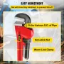 Pipe Wrench, 51 inch, Heavy Duty Cast Iron Straight Plumbing Wrench, Adjustable Plumber Tool for Sink Faucet Toilet Bowl Bathroo