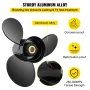 Outboard Propeller, Replace for OEM 3817469, 3-Blade 14 1/4 x 21 Pitch Aluminium Boat Propeller, Compatible with Volvo Penta SX 