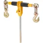 Ratchet Chain Binder 2PCS, 3/8"-1/2" Heavy Duty Load Binders, with G80 Chains 12000 lbs Secure Load Limit, Labor-saving Anti-ski