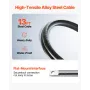 Outboard Steering System 13\' Outboard Rotary Steering System 13 Feet Boat Steering Cable with 13\" Wheel Durable Marine Steerin