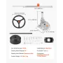 Outboard Steering System 13\' Outboard Rotary Steering System 13 Feet Boat Steering Cable with 13\" Wheel Durable Marine Steerin