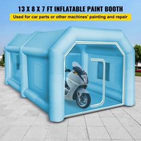 able Spray Booth Paint Tent Car Paint Flame Resistant 2 Blowers Capacious