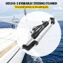 Hydraulic Steering Cylinder 300HP, Hydraulic Steering Front Mount Hydraulic Outboard Marine Steering Kit Without Hydraulic Hose 